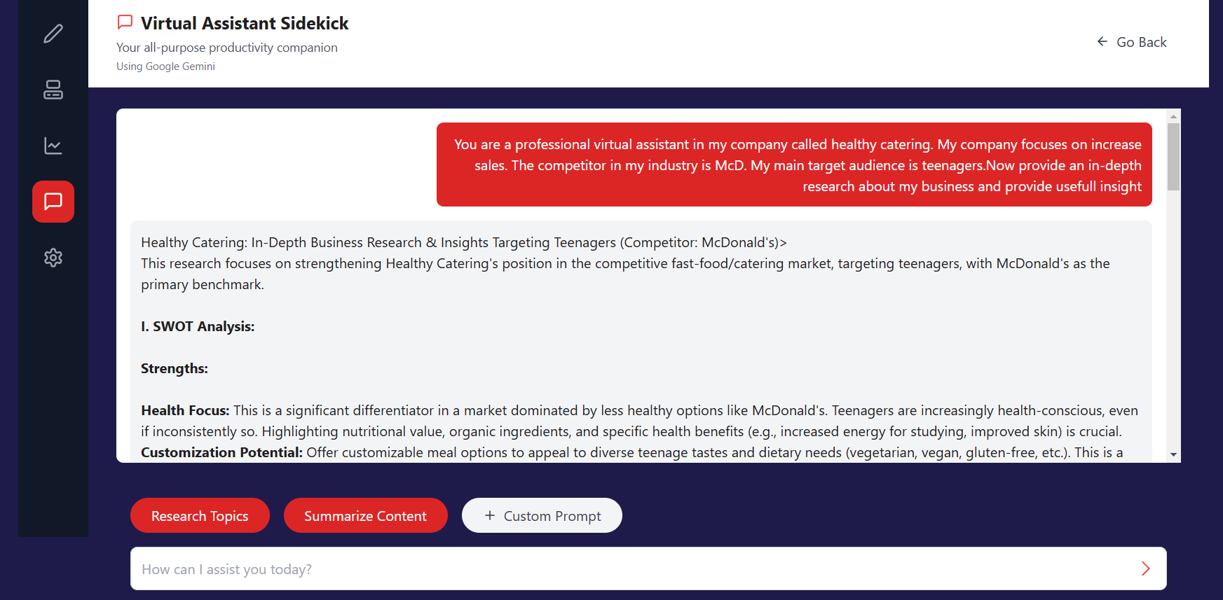 Sidekick AI preview 3