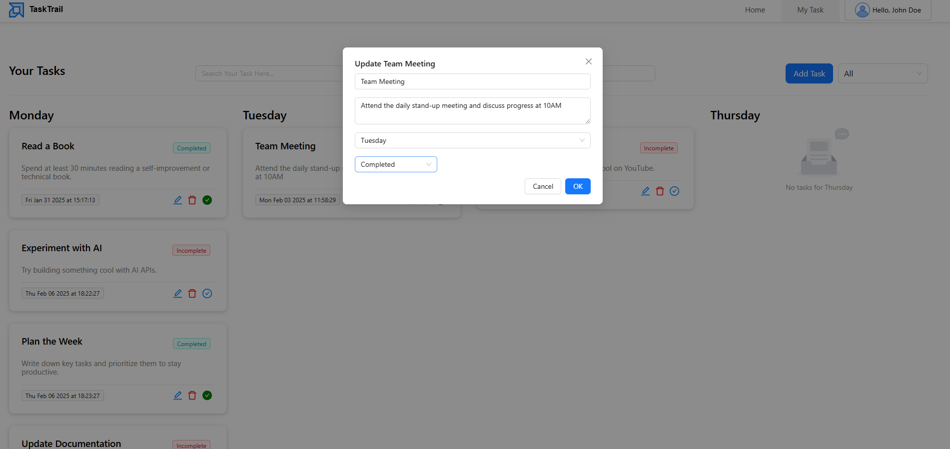 Task Trail Todo App preview 3